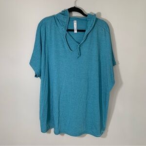 NEW RBX Short Sleeve Hooded Pullover Workout Shirt Top Size 3x‎